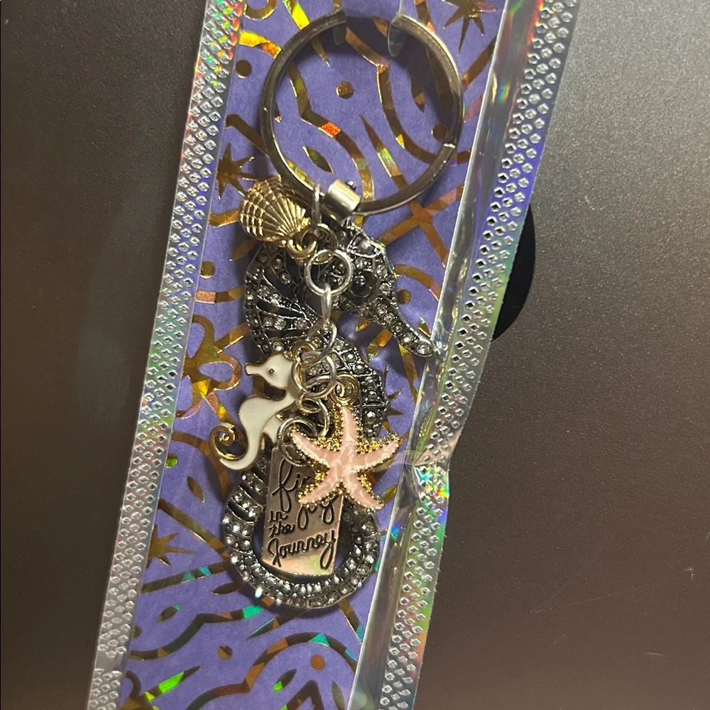 Silver‎ “Find Joy in the Journey” keychain